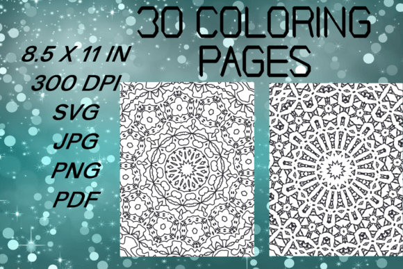 30 Coloring Page Bundle: Graphics & Coloring Pages Amp
