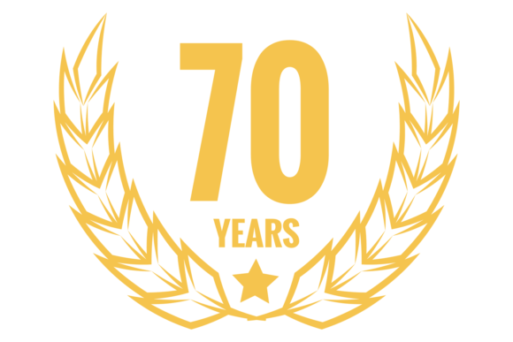 70 Years Badge with Golden Wreath: Graphics & Crafts Review