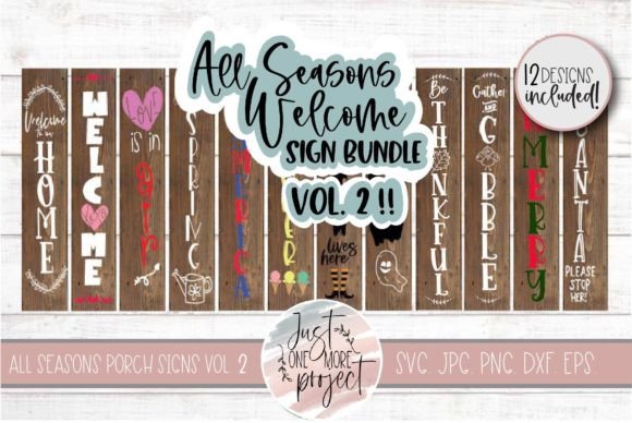All Seasons Welcome Sign Bundle SVG, Volume 2