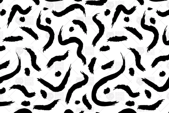 Black Doodle Grunge Seamless Pattern: Graphics & Patterns