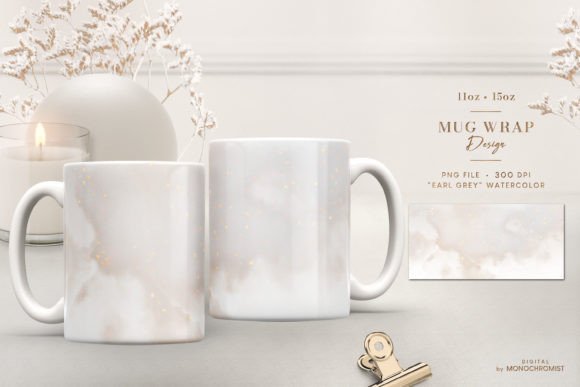 Earl Grey Watercolor Graphics & Print Templates