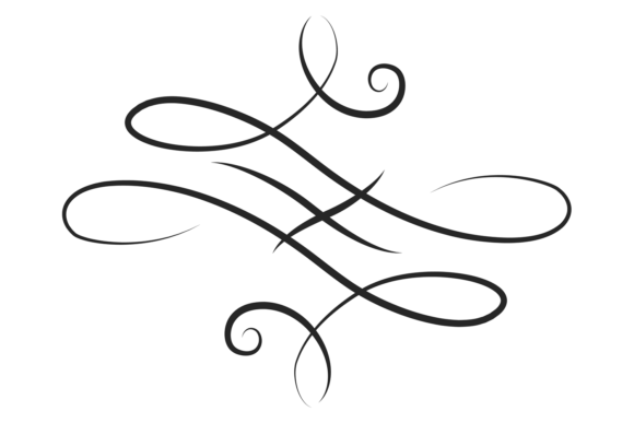 Elegant Calligraphic Divider for Crafts and Graphics