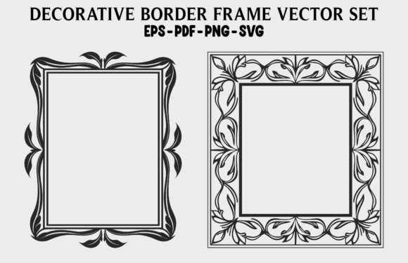 Floral Border Frames: Graphics for Crafts
