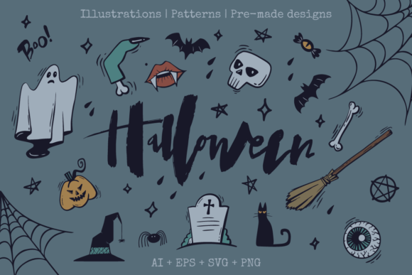 Halloween Illustration Pack Bonus: Graphics & Crafts