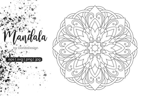 Mandala Coloring Page Vol.099: Graphics & Coloring Pages Amp