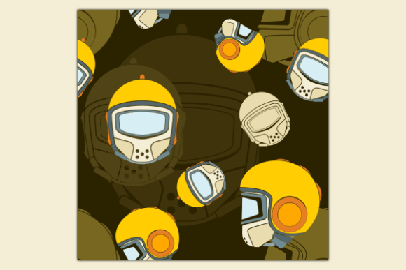 Retro Safety Helmet Dark Pattern: Graphics & Patterns Review
