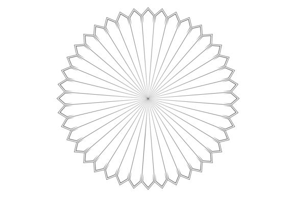 Round Line Label Rosette for Graphics & Crafts
