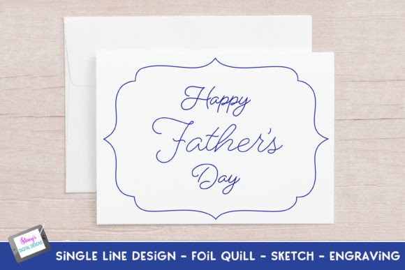 Single Line Happy Father's Day Graphics & Crafts