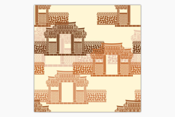 Traditional Korean Gate Pattern: Graphics & Patterns Review