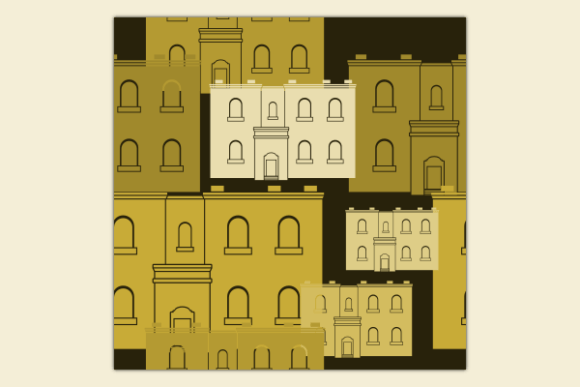 Two Level Floors Arab House Dark Pattern Graphics