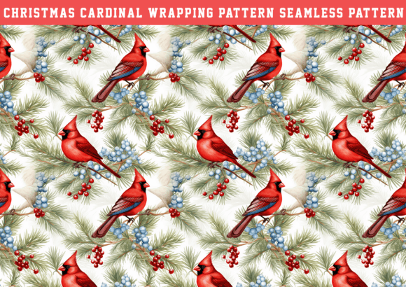 Vintage Cardinal Wrapping Pattern: Graphics & Patterns Review