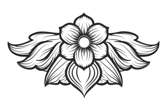 Vintage Filigree Flower Graphics for Crafts